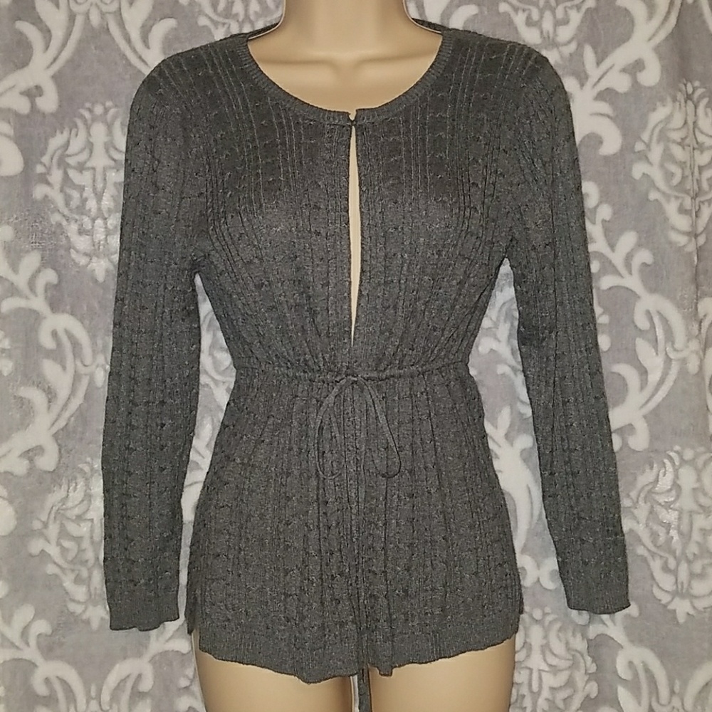 BCBGMAXAZRIA Silk Blend Cardigan Sweater M